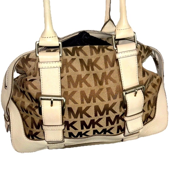 Michael Kors Handbags - Michael Kors monogram canvas leather satchel vintage